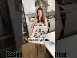 Easiest 4th of July Dessert - Patriotic Ice Cream Sandwiches #Shorts #4thofJulyTreat #Patriotic
