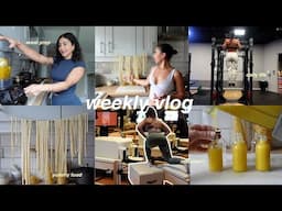 weekly vlog //  some vegan meal prep, reformer pilates, yummy food!!