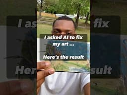 I asked AI to FIX my Art! #gouache #art #shorts