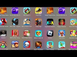 Bowmasters,Supreme Duelist,Stumble Guys,Block Craft 3D,Scary Neighbor,Amazing Spider-Man 2,Free Fire