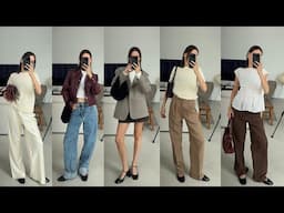 TRANSEASONAL OUTFITS | tonal + chic looks for everyday