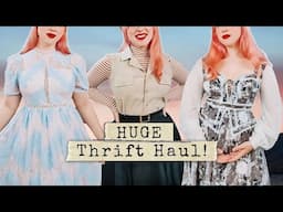 HUGE Vintage Thrift Haul! // Skirts, Dresses, and Old Books