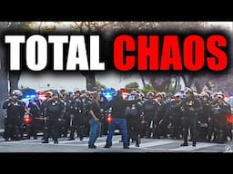 UNREST DURING CURFEW DECLARED IN LOS ANGELES, CA *FOOTAGE*