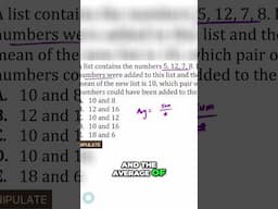 Math Test Hack: Solve Averages with Unknown Numbers!