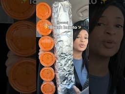 Trying a giant 18inch burrito 🌯