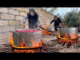 BOZBASH - Grandma's Delicious Traditional Meat Recipe in Giant Cauldrons