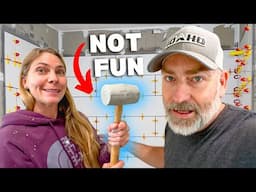 My New LEAST FAVORITE Job | Bathroom Shower WALL TILE Installation