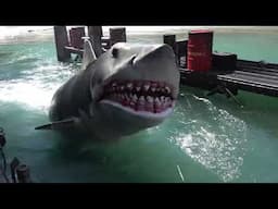 Shark Attack - Jaws Ride! Universal Studios Hollywood. (4K, FULL RIDE)