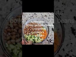 High Protein Salad quick easy #shorts #salad #highprotein #ytshorts