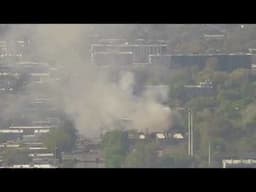 Fire Burning On Main Street