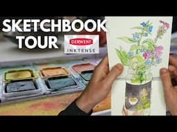 Sketchbook Tour: Painting Every Day on a Silent Retreat (with Derwent Inktense!)