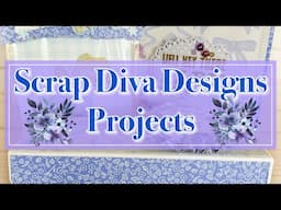 NEW Scrap Diva Designs projects ~ in pretty blues and purples 💙🩵💜