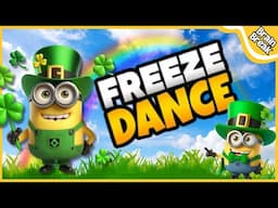 🍀 Saint Patrick’s Day Yoga Freeze Dance! ☘️ Brain Break ☘️ Yoga for Kids ☘️ Minions Brain Break ☘️