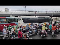 Rush Hour Traffic In Saigon Vietnam