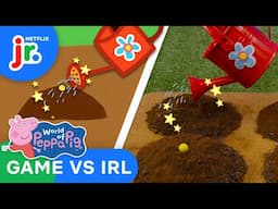 Plant and Play in Grandpa Pig's Garden! 🌱 Game VS Real Life | World of Peppa Pig | Netflix Jr