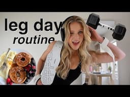 leg day routine | morning routine + glutes lift