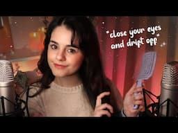 ASMR Talking you to SLEEP (while brushing my hair) ✨ Ear to Ear Whispered Ramble