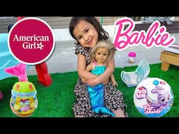 HiDDEN MERMAiDS AT OUR HOUSE! (The MOViE) Queen OAK Finds Hidden Mermaid Toys in our Backyard