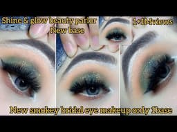 New easy bridal smokey eye makeup tutorial for beginners | only 1base ky saht bridal makeup look |
