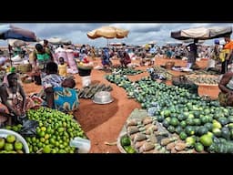 Cheapest Rural organic food market in Tsevie Togo west Africa 🌍