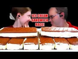 ASMR ICE CREAM SANDWICH RACE MUKBANG EATING SOUNDS