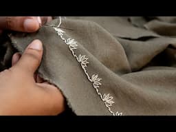 Delicate Hand Sewn Border: Add a Touch of Elegance to Garments