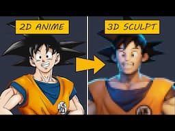 Sculpting the most ICONIC Anime Character! (2D to 3D)