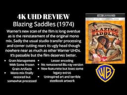 Blazing Saddles (1974) 4K UHD review