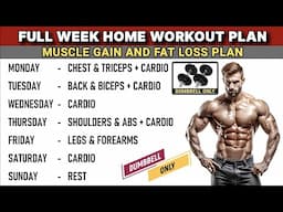 Workout Split For Fat Loss And Muscle Gain | At Home | Dumbbell Only | Body Recomposition |