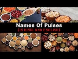 Names Of Pulses In Hindi and English I Dal Names In Hindi and English I Pulses Names I दालों के नाम