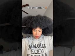 10 Second Instant Afro Puff 💨🪮👩🏽‍🦱 #afro #hairstyle #hair