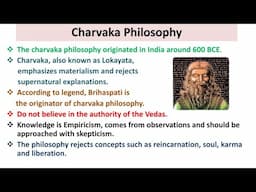 Charvaka Philosophy/ for all teaching exams