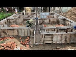 Construction Of Solid Concrete Column Foundation Using Concrete Pump Connecting Pipe