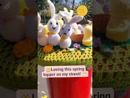 Spring postbox topper!#ami #crochet #make #create #postboxtopper #crochetchicks #craft #crochetkit