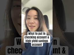 Checking vs high yield savings accounts #financetips #finance101 #financetip