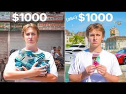 I Spent $1000 in the Cheapest vs Most Expensive City