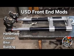 Upside down fork adaptation pt1 Handmade Custom Bike Building ##chopper #bike #engineering #hotrod