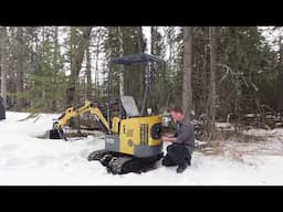 Spring chores at a tiny cabin