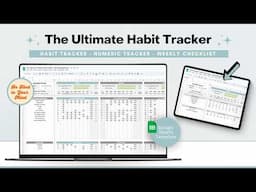 2025 Habit Tracker Template - 12 Week Habit Tracker - Google Sheets Spreadsheet Planner - Full Tour