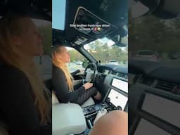he scares me in his loud mustang 😅😅