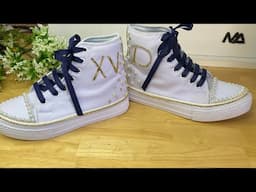 Zapatillas para Quinceañera DIY 💙