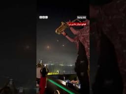 Lebanese saxophonist plays on as Iranian missiles hurtle towards Israel - BBC URDU