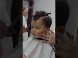 Bốc ngồi yên khi đi cắt tóc  #giadinh #cute #bocbocbebe