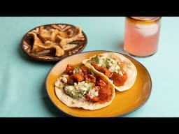 Pati Jinich - Chicharrón en Salsa Roja Tacos