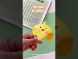 easy and fun chick bookmark! #bookmarkcraft #paperbookmark #eastercrafts #origamicraft #origami