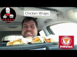 Popeyes Honey Mustard & Classic Chicken Wraps & Blackend Spicy Chicken Wrap