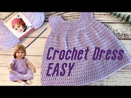 The EASIEST Crochet Baby Dress! Full crochet tutorial