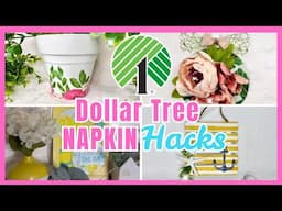 GENIUS 🤩 Dollar Tree DIY Hacks Using Napkins | Spring Decor
