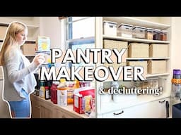 *awkward* pantry makeover & declutter 🥫🍿| organizing a WEIRD corner of our fixer upper house