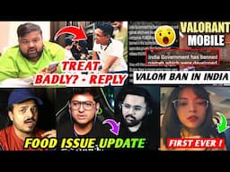 VALORANT Mobile Might Ban in India 🚨 S8ul Treat Badly? - Reply | BGIS LAN Food Issue Update, GodLike
